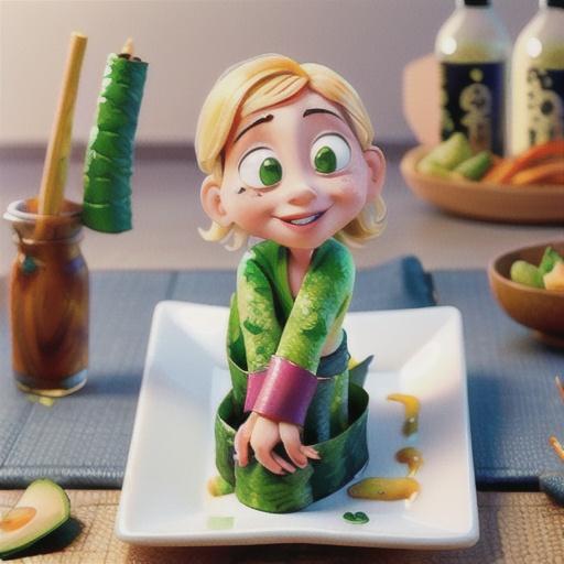 Prawn and avocado handrolls