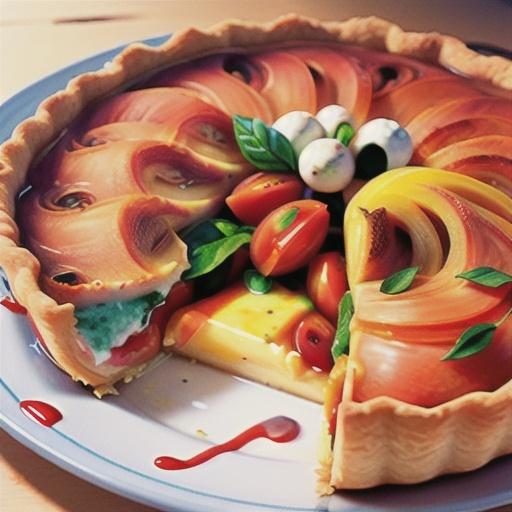 Tomato and goats' cheese tart