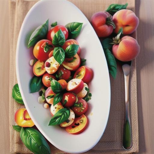 Peach and Tomato Caprese Salad