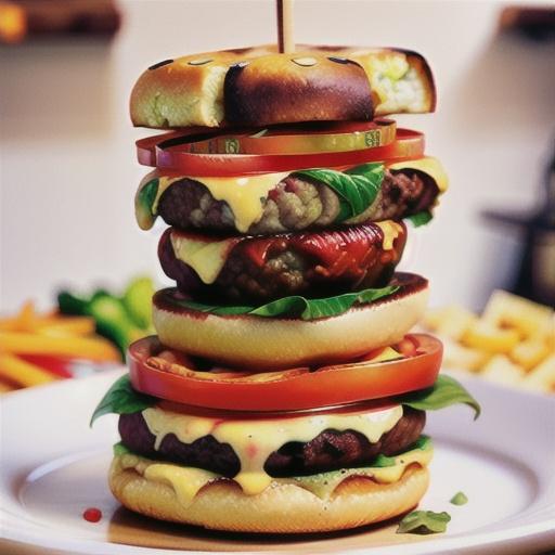 Chilli hamburger stacks