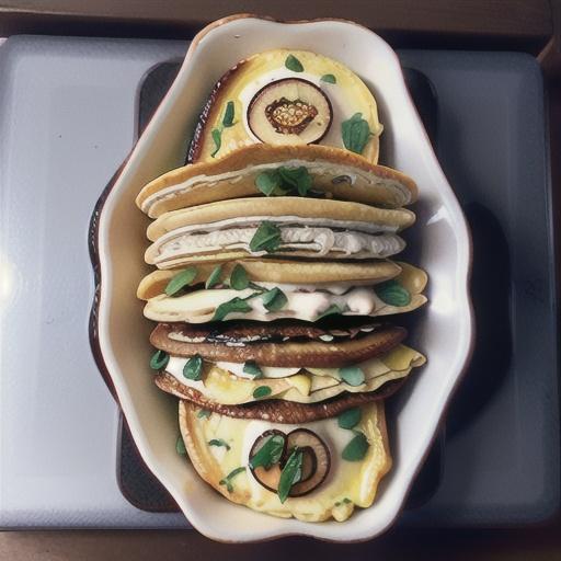 5-ingredient brown mushroom and brie open omelettes