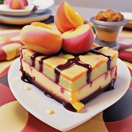 Peach Cobbler Cheesecake Bars