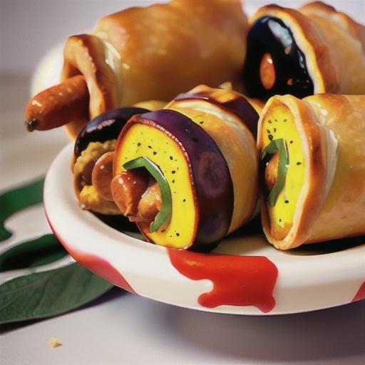 Sweet potato chip sausage rolls recipe