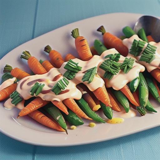 Air-Fried Carrots with Tahini-Lemon Sauce