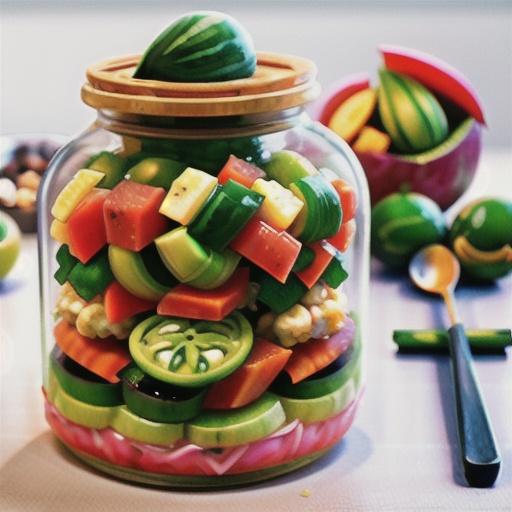 Pickled watermelon salad