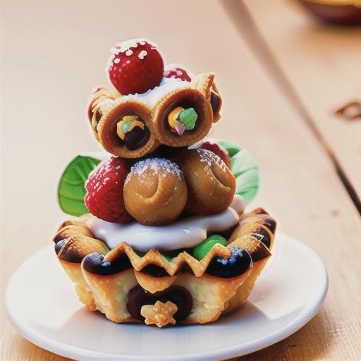 Baklava tarts with berries