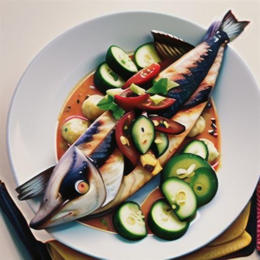 Thai-spiced grilled mackerel