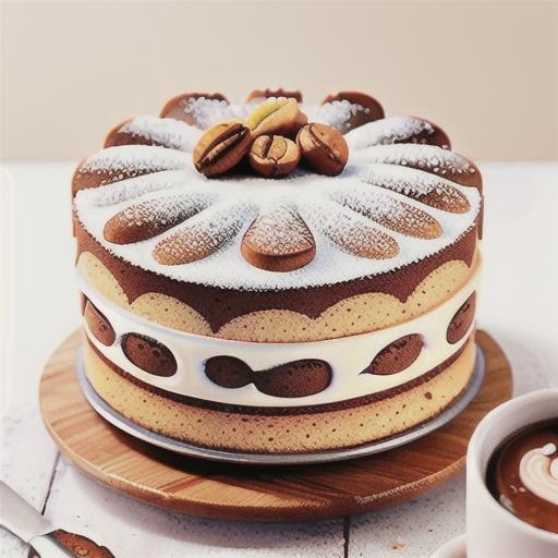 Hazelnut and coffee cake