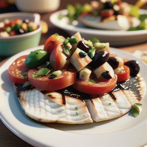 Grilled Tilapia with Tomato-Olive Tapenade