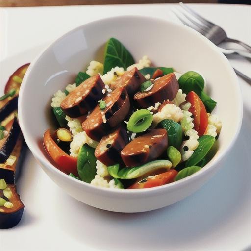 Warm sausage and couscous salad