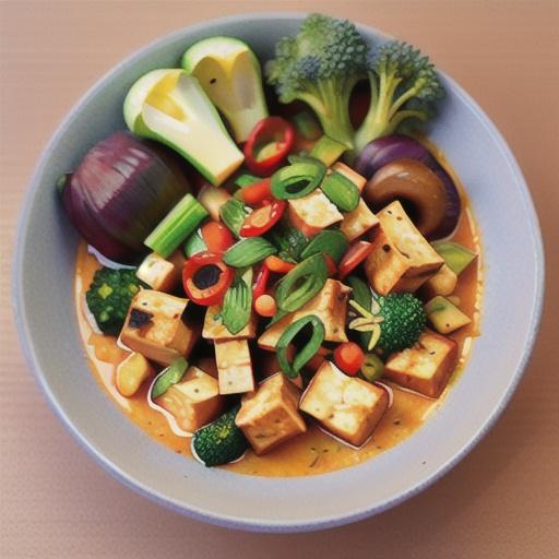 Easy Vegan Red Curry with Tofu and Vegetables