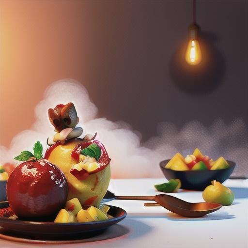 Quinces poached in red wine and honey