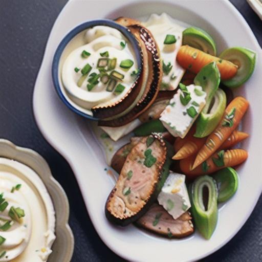 Lamb cutlets with whipped feta and carrot pickle