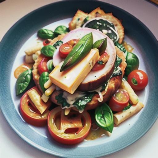 Tomato and cheese baked veal