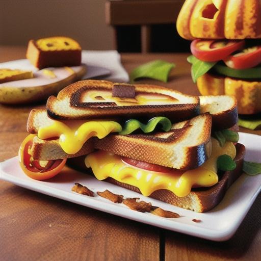 Pumpkin Bread Grilled Cheese Sandwiches