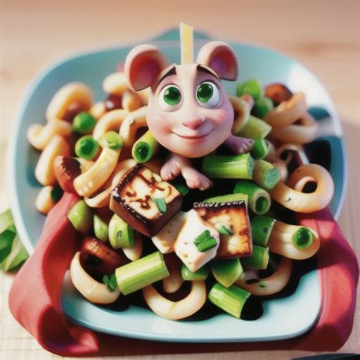 Lamb, pine nut and haloumi fusilli