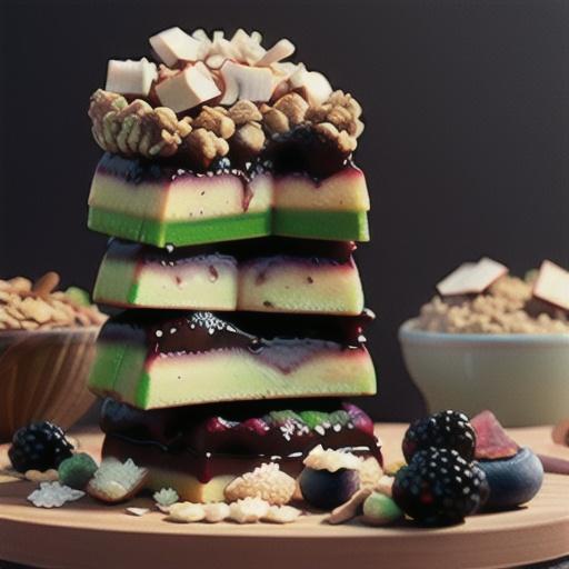 Choc and blackberry crumble slice