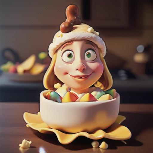 White chocolate and mango ice-cream pudding