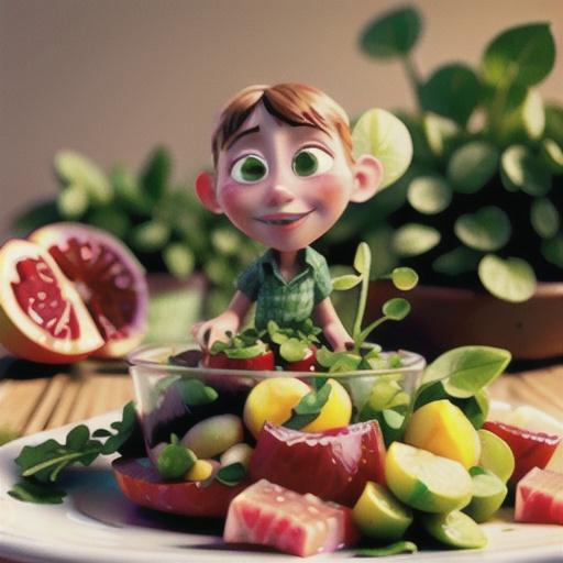 Watercress, pink grapefruit & nashi pear salad