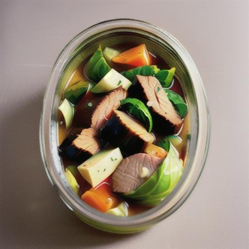 Beef and Cabbage Soup in a Jar