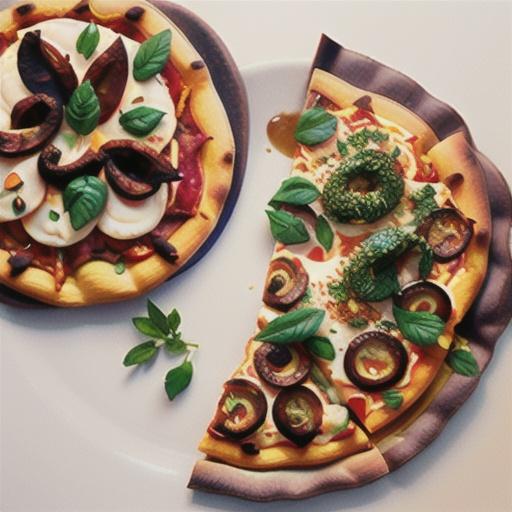 Pumpkin, thyme and caramelised onion pizzas