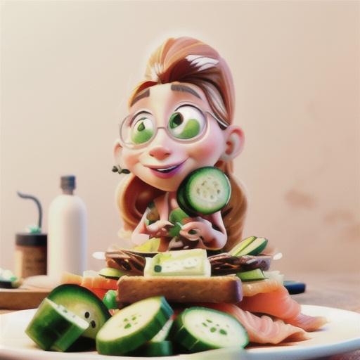 Smoked salmon and cucumber finger sandwiches