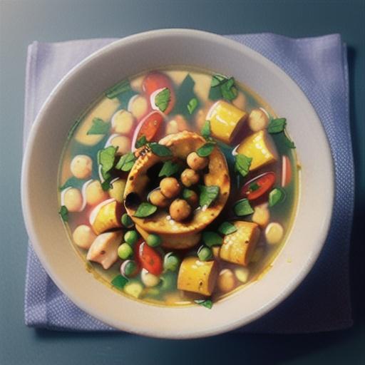 Lemon Chicken Chickpea Soup