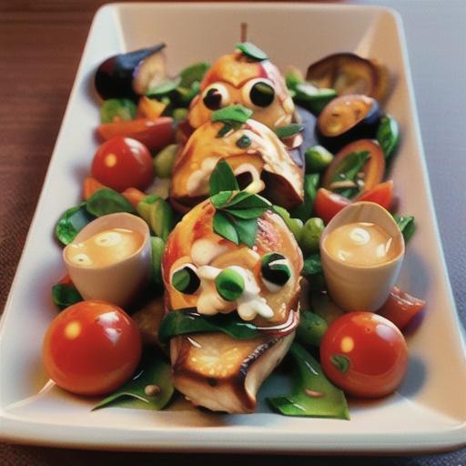 Pan-Braised Chicken with Vegetables in Balsamic-Cream Sauce