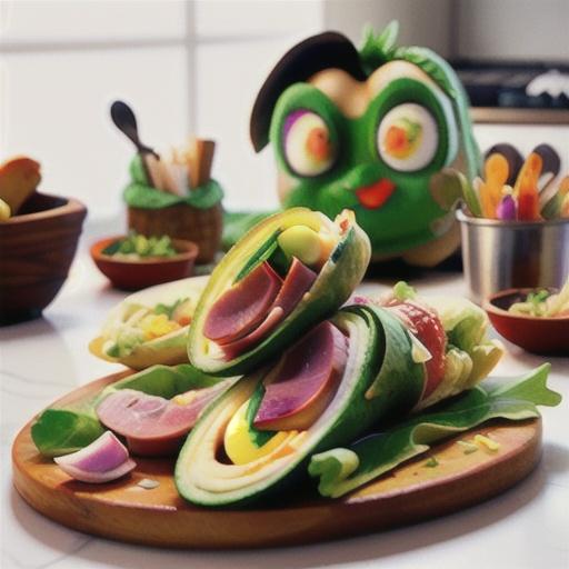 Green eggs and ham wraps