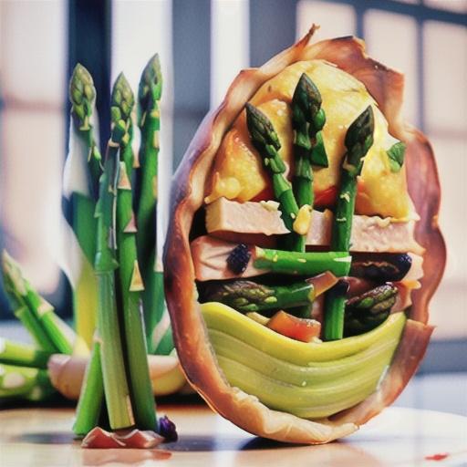 Asparagus, leek and prosciutto quiche