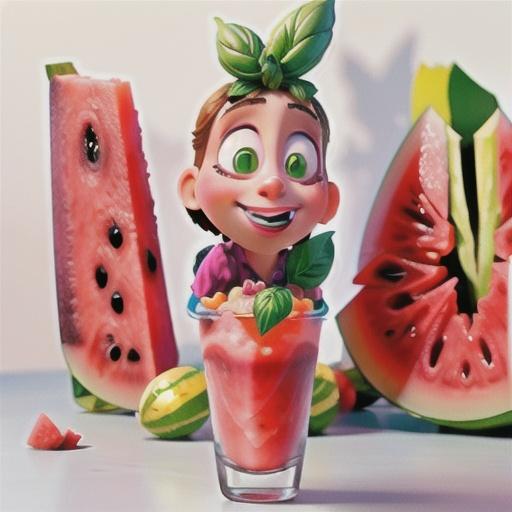 Watermelon and basil sorbet