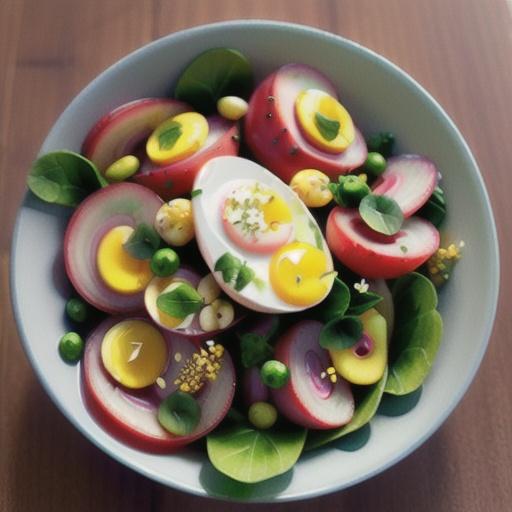 Spring Radish Salad with Egg and Garden Cress