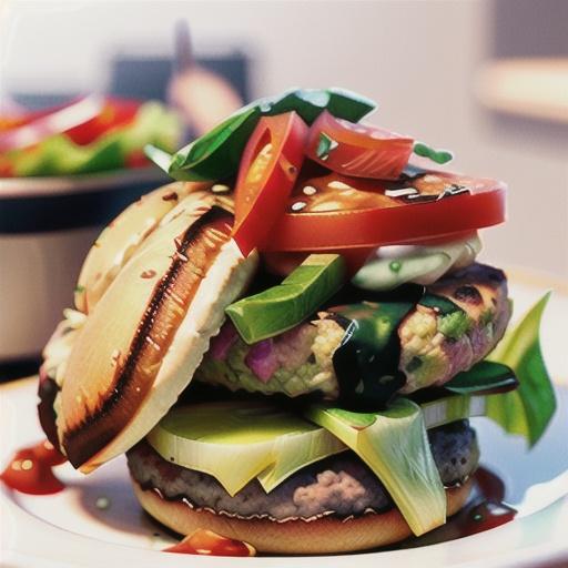 Pork burgers with spicy tomato sauce