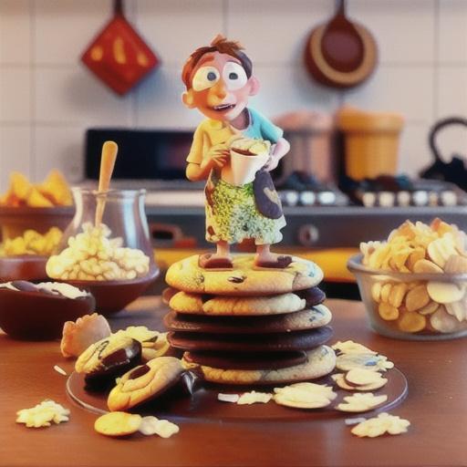 Oat choc-chip cookies