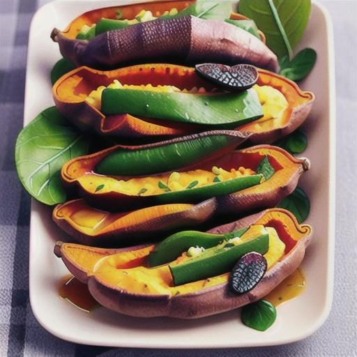 Vegan Japanese stuffed sweet potatoes recipe