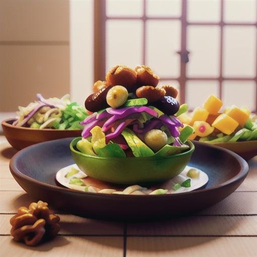 Asian Coleslaw with Candied Walnuts