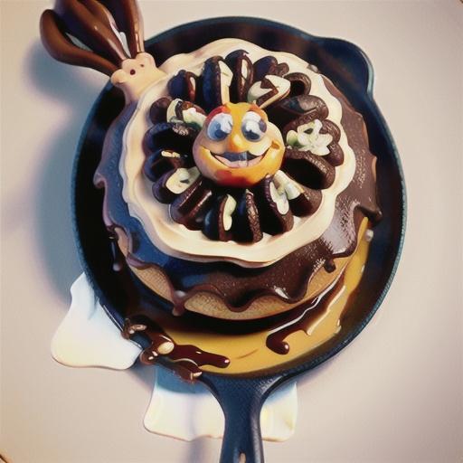 Turtle Fudge Skillet Cake