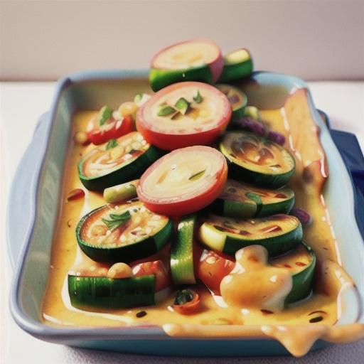 Caramelised onion and zucchini lasagne