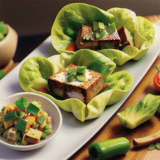 Vegan Lettuce Wraps with Tofu