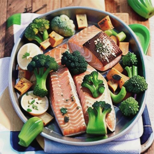 Sheet Pan Salmon and Broccoli with Miso Butter