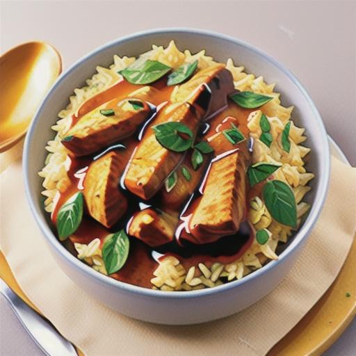 Butter chicken with turmeric rice