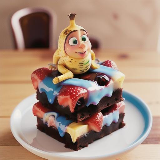 Strawberry-Frosted Banana Brownies