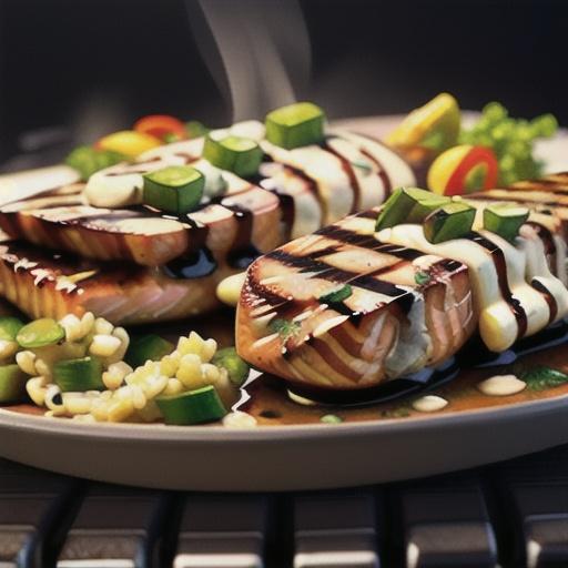 Grilled Salmon Steaks Italian-Style