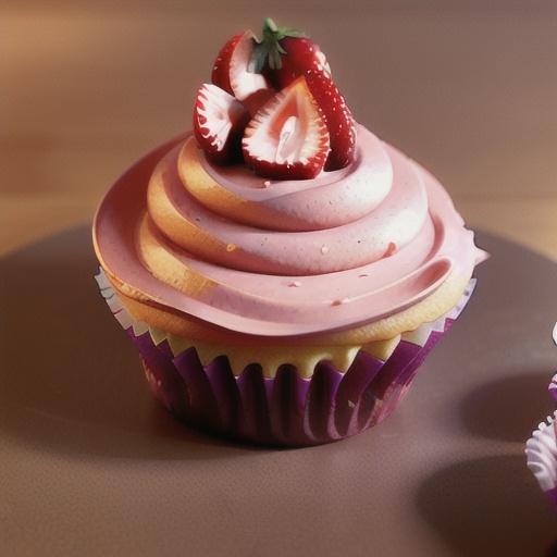 Light and Airy Strawberry Cupcakes