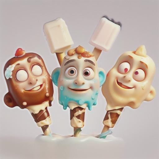 Caramel latte ice-pops