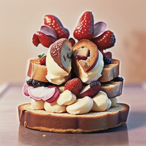 Raisin toast with ricotta & berries