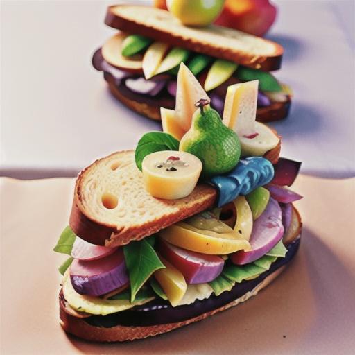 Pear & blue cheese open sandwich