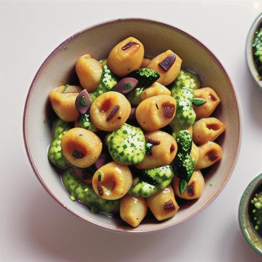 Sweet potato gnocchi with pesto recipe