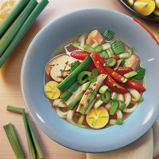 Thai chicken noodle soup