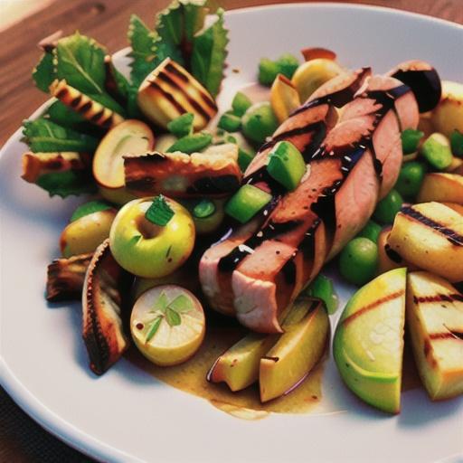 Grilled Pork Tenderloin with Fried Apples